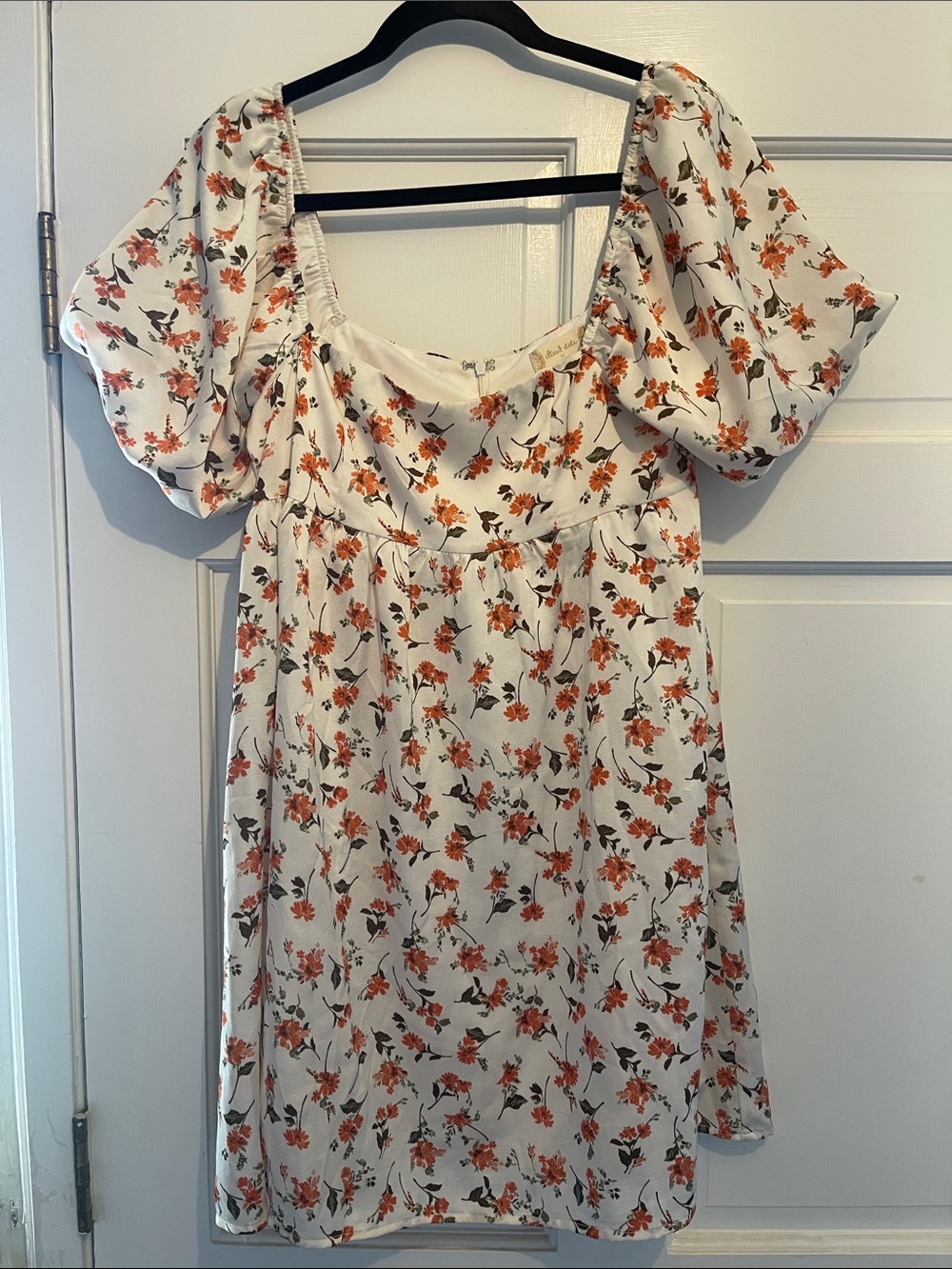 Altar'd State Cream Dress with Orange Floral Print
